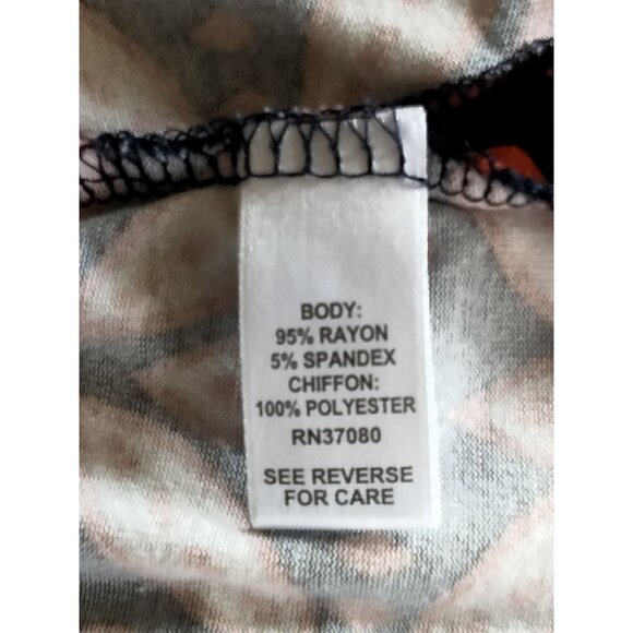 Cato Womens Geometric Design Mini Spike Stud Button Front Top In Size XL - Picture 8 of 8